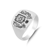 925 Ayar Gümüş Şövalye Model Yüzük thumbnail 5