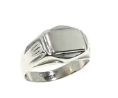 925 Ayar Dikdörtgen Ayna Yüzük thumbnail 2