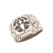 925 Ayar Gümüş Desenli Yüzük thumbnail 1