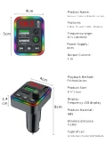 Concord C617 Rgb Işıklı PD 18 + QC 3.1A Şarj Bluetooth 5.1V Fm Transmitter - 7