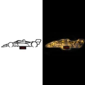Veraart Işıklı Kişiselleştirilebilir Araba Temalı Tablo Formula 1 F1 Dekoratif Gece Lambası 80 cm - 2