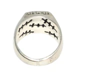 925 Ayar Gümüş Kare Fihi Ma Fih Model Erkek Yüzük thumbnail 4