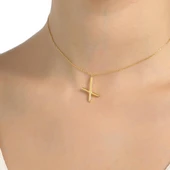 925 Ayar Gümüş Kuyruklu X  Kolyesi thumbnail 5