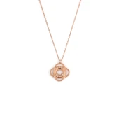 925 Ayar Gümüş Can Simidi Kolye, Pembe thumbnail 2