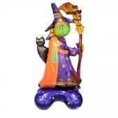 Halloween Ayaklı Cadı Folyo Balon 128x65 cm - 1