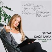 3 Adet Beyaz & Şeffaf (Baskısız) 120×100 Cm Akıllı Kağıt Tahta 2’li - 1