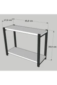 FurnatureDesign Metal Mutfak Tezgah Üstü Organizer 2 Yüksek Raflı Banyo Mutfak Düzenleyici Atlantik Çam - 3