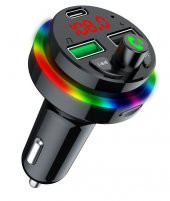 Sprange STF1 Rgb Işıklı PD 25W + QC 3.1A Şarj Bluetooth 5.1V Fm Transmitter - 1