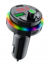 Sprange STF1 Rgb Işıklı PD 25W + QC 3.1A Şarj Bluetooth 5.1V Fm Transmitter - 2