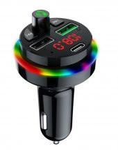 Sprange STF1 Rgb Işıklı PD 25W + QC 3.1A Şarj Bluetooth 5.1V Fm Transmitter - 3