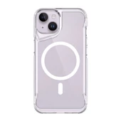 Vendas iPhone 13 Uyumlu ( iPhone 13 ) Door Serisi Magsafe Destekli Darbe Direçli Elektroplated Şeffaf Kılıf - 1