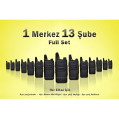 Çaycı Telsizi 1 Merkez 13 Şube Full Set - 1