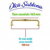Buket Mobilya Mutfak Dolabı Çekmece Dolap Kapak Kulpu Kulbu Altın (128 MM-12.8 CM) Metal Kulpları - 2