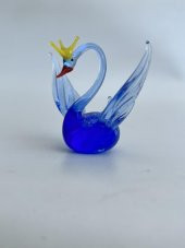 El Yapımı Murano Cam Kuğu Biblo A56 thumbnail 2