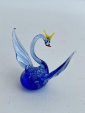 El Yapımı Murano Cam Kuğu Biblo A56 thumbnail 5