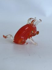 El Yapımı Murano Cam Domuz Biblo A73-02 thumbnail 3