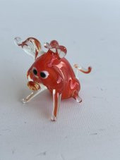 El Yapımı Murano Cam Domuz Biblo A73-02 thumbnail 5