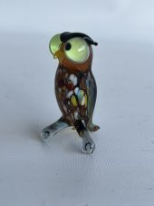 El Yapımı Murano Cam Baykuş Biblo A83 thumbnail 2