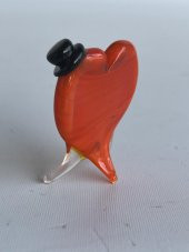 El Yapımı Murano Cam Kalp Biblo A90-02 thumbnail 3