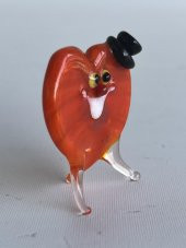 El Yapımı Murano Cam Kalp Biblo A90-02 thumbnail 5