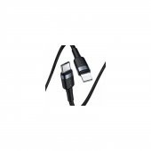 Baseus PD18W Cafule Series Type-C To Lightning Hızlı Şarj Kablosu 1 mt - Siyah - Gri - 1