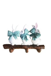 Paskalya Üçlü Tavşan Askılık Turkuaz - 1