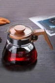 Arow Ahşap Saplı Cam Demlik 400 ml - 1
