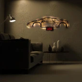 Veraart Işıklı Kişiselleştirilebilir Araba Temalı Tablo Lamborghini Dekoratif Gece Lambası 80 cm - 8
