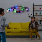 Veraart Işıklı Kişiselleştirilebilir Araba Temalı Tablo Lamborghini Dekoratif Gece Lambası 80 cm - 12