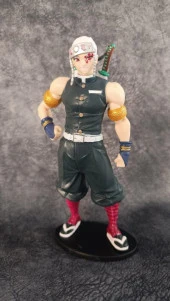Anime Demon Slayer Tengen Uzui 19 cm Karakter Figür Oyuncak Biblo thumbnail 1