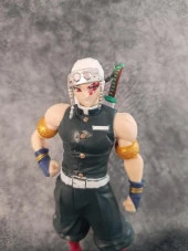 Anime Demon Slayer Tengen Uzui 19 cm Karakter Figür Oyuncak Biblo thumbnail 2