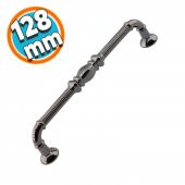 Mobilya Mutfak Dolabı Çekmece Dolap Kapak Kulpu Kulbu Füme 128 mm Metal Kulp - 1