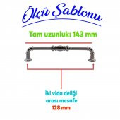Mobilya Mutfak Dolabı Çekmece Dolap Kapak Kulpu Kulbu Füme 128 mm Metal Kulp - 2