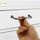 Mobilya Mutfak Dolabı Çekmece Dolap Kapak Kulpu Kulbu Füme 128 mm Metal Kulp - 3
