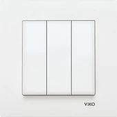 Viko Karre Beyaz Üçlü Anahtar + Çerçeve - 1