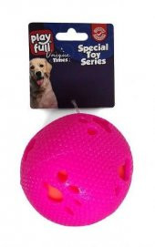 Playfull Öten Pati Desenli Plastik Top Köpek Oyuncağı 7,5 Cm - 1