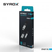 Syrox DT40T-TA Type 3.0 Type-C /Type-C / Type- C Dönüştürücü Kulaklık Şarj Dönüştürücü Hasir Kablolu - 2