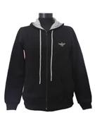 Backpacker Kadın Sweatshirt Kapüşonlu Fermuarlı Siyah - 8