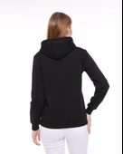 Backpacker Kadın Sweatshirt Kapüşonlu Fermuarlı Siyah - 5
