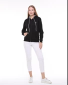 Backpacker Kadın Sweatshirt Kapüşonlu Fermuarlı Siyah - 1