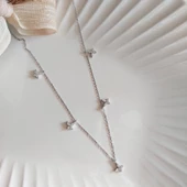 Vaoov 925 Ayar Gümüş Rodyumlu Kelebek Kolye thumbnail 5