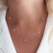 Vaoov 925 Ayar Gümüş Rodyumlu Çiçek Kolye thumbnail 1