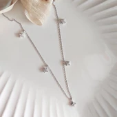 Vaoov 925 Ayar Gümüş Rodyumlu Çiçek Kolye thumbnail 2