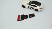 DK Tuning S5 Siyah Gri Kırmızı Bagaj Logo Audi İle Uyumlu - 3