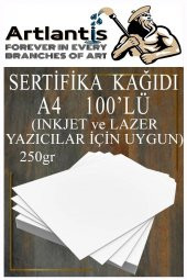 A4 Sertifika Kağıdı Kalın 100 Adet Gramajlı Fotokopi Kağıdı 250 gr Tüm Yazıcılara Uyumlu 21x29.7 cm Kalın Baskı Kağıdı thumbnail 1