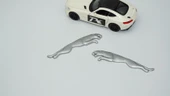 DK Tuning Çamurluk Yanı Gri Logo Amblem Arma Seti Jaguar ile Uyumlu - 4
