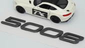 DK Tuning Peugeot Yeni 5008 Bagaj 3M 3D Koyu Gri ABS Yazı Logo - 5