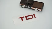 DK Tuning Audi TDi Yeni Nesil Bagaj Kırmızı ABS Yazı Logo Amblem thumbnail 4