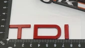 DK Tuning Audi TDi Yeni Nesil Bagaj Kırmızı ABS Yazı Logo Amblem thumbnail 2
