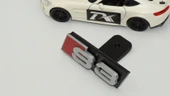 DK Tuning S3 Gri Kırmızı Ön Panjur Logo Arma Audi İle Uyumlu - 5